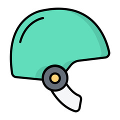 Helmet Line Color Icon