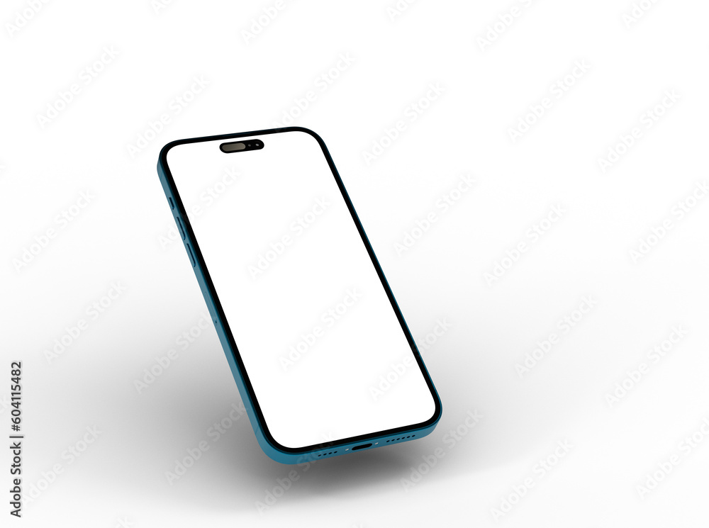 Poster Smartphone frame less blank screen. Mockup generic device. 3d