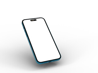 Smartphone frame less blank screen. Mockup generic device. 3d