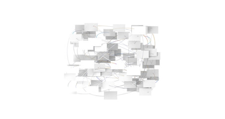 Abstract network of physical devices on the Internet using a network connection