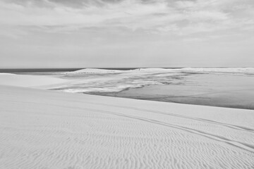 Coast and desert dunes and beautiful landscape