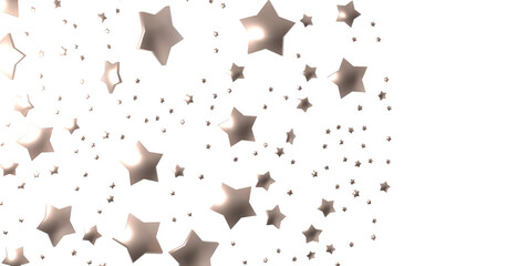 Stars - Holiday golden decoration, glitter frame isolated - - PNG transparent