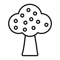 Tree Thin Line Icon