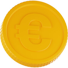 Obraz premium Euro Coin 3D Illustration