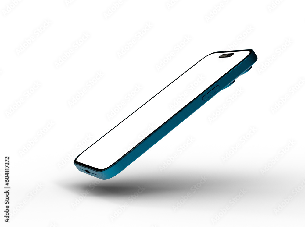 Aufkleber smartphone frame less blank screen. mockup generic device.