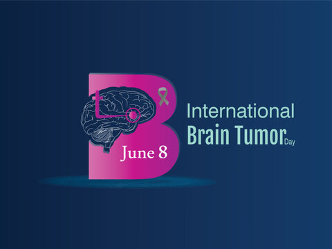 World Brain Tumor Day. June 8th. Vector illustration. 
