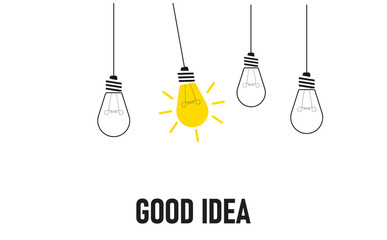 Light bulb illuminating 2024 new year good idea. 2024 annual plan idea concept. business creativity new idea discovery innovation technology.