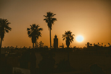 Atardecer en Marrakech, Marruecos