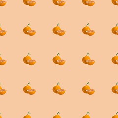 orange seamless pattern. background,wallpaper. Designing clothes, shirts, hats, etc