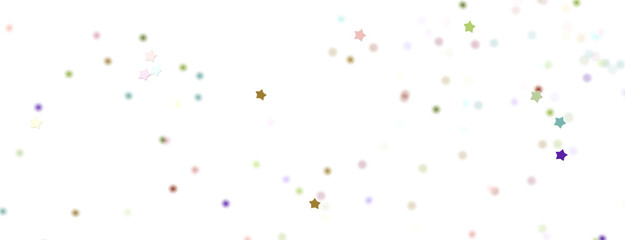 colorful  whirlwind of golden snowflakes and stars. New