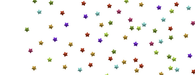 The XMAS banner with colored decoration is a festive border that features falling glitter dust and stars.