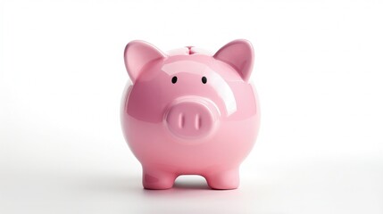 Pink piggy bank, investment concept. Generative AI
