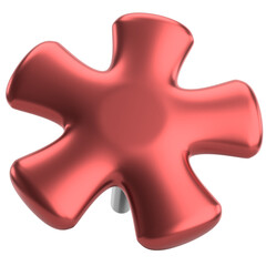 Push pin. Drawing pin. 3D pin. 3D illustration.