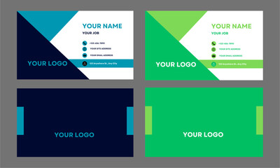 Creative business card design template, Modern business card with set of business card blue and green !