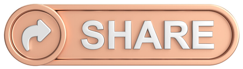 Share button. Share icon. 3D illustration.