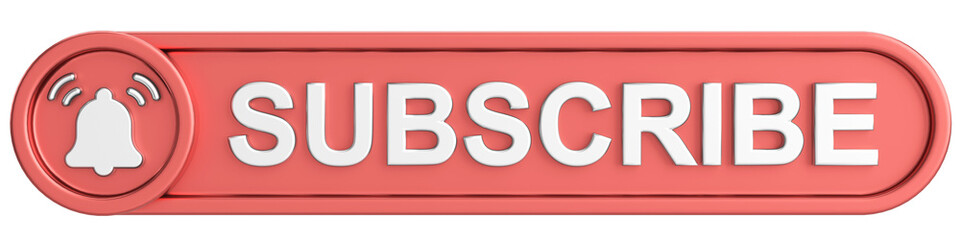 Subscribe button. Subscribe icon. 3D illustration.