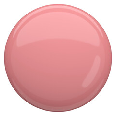 3D circle button. Empty button. 3D illustration.