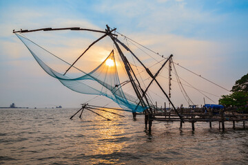 Chinese fishing nets in Cochin