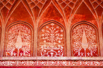 Taj Mahal geometric pattern background