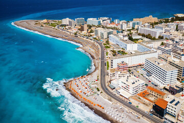 Rhodes island city beach, Greece