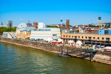 Obraz premium Rheinauhafen district in Cologne, Germany