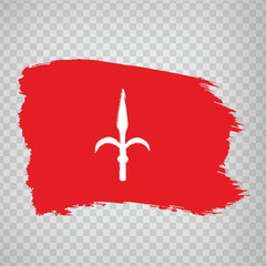 Flag of  Trieste brush strokes. Flag Trieste city of  Friuli Venezia Giulia region on transparent background for your web site design, app, UI. Italy. EPS10.