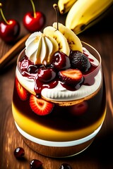 chocolate cake with cherry