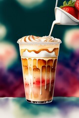 cream with strawberry