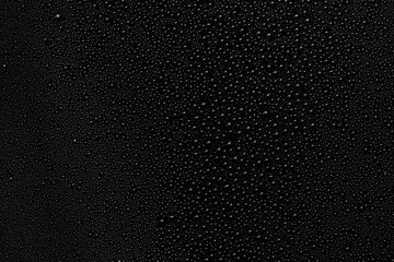 Water droplets on black background and texture,	