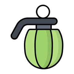 Grenade Line Color Icon