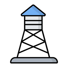 Observation Post Line Color Icon