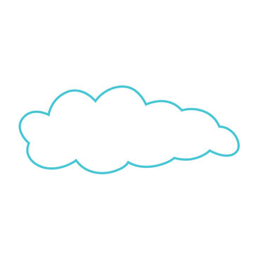 Seamless pattern with blue simple doodle clouds