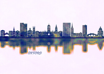 Fototapeta premium Oxford England. Cityscape Skyscraper Buildings Landscape City Background Modern Art Architecture Downtown Abstract Landmarks Travel Business Building View Corporate