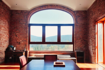 Obraz na płótnie Canvas Modern office interior in loft industrial design. Generative AI