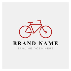 Bicycle logo flat vector design