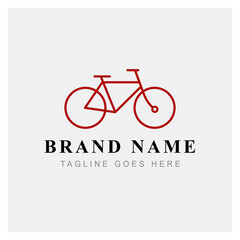 Fototapeta premium Bicycle logo flat vector design