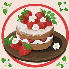 strawberry cake