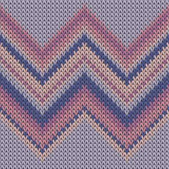 Handicraft zig zal lines knitting texture - obrazy, fototapety, plakaty