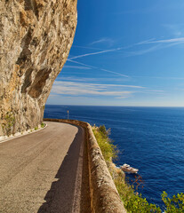 The road along the Amalfi Coast.