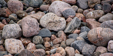 texture of stones on the beach