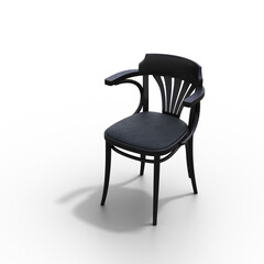 chair isolated on white background, interior furniture, 3D illustration, cg render