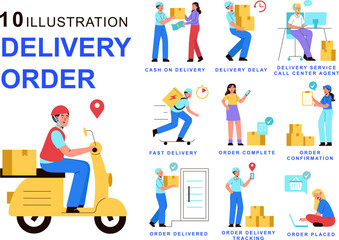 Delivery Order Illustration Set