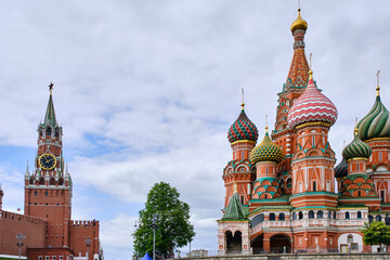 Basil's Cathedral and Spasskaya Tower.