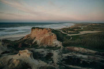 Praia do Pico da Mota. Coastline in Obidos, Peniche, Portugal.