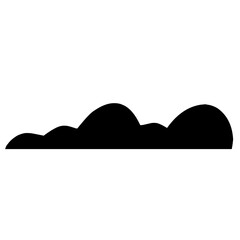 Cloud silhouette, vector of cloud shapes