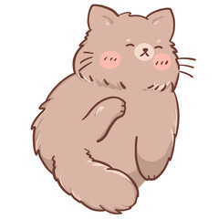 illustration of a cartoon cat