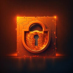 Orange Security Technology Logo for Enhanced Safety Measures