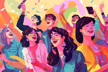 party people dancing