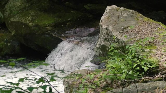Georgia Anna Ruby Falls  A view of a small waterfalls the the York-Smith Creek with rocks