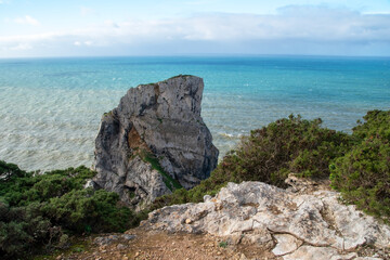  Atlantic Ocean seascape, sea waves, beautiful cloudscape, dramatic landscape, travel content, Lisbon, Portugal